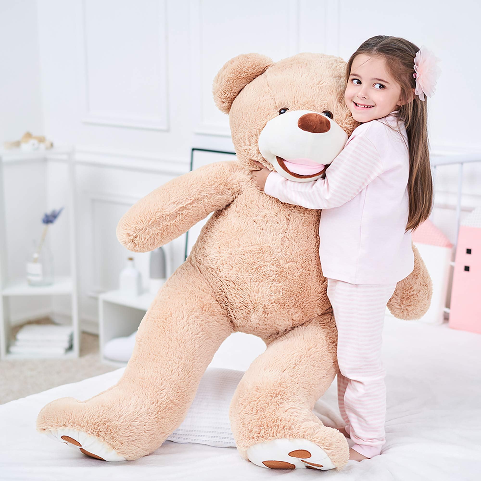 Foto 7 pulgar | Peluche Gigante Ikasa Con Forma De Oso De Peluche, 99 Cm, Color Marrón - Venta Internacional.