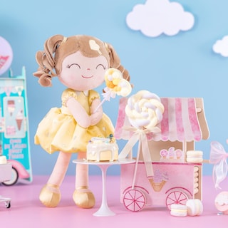 Foto 3 | Muñeca Rizada De Peluche Para Niñas, De 16 Pulgadas, Color Amarillo, Para Niños - Venta Internacional.
