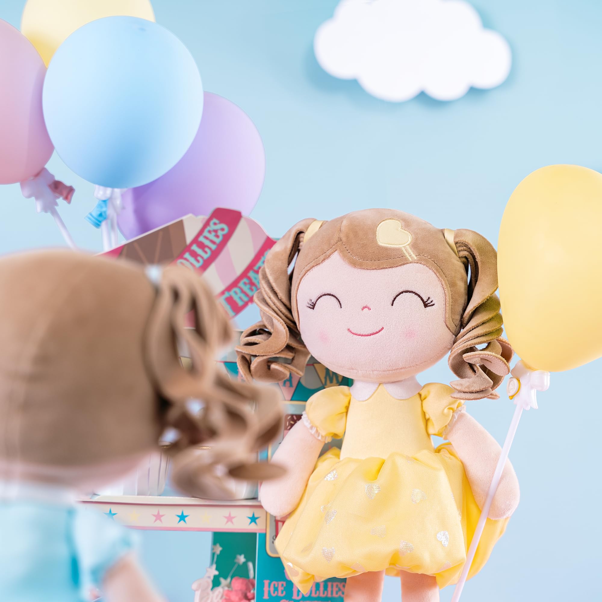 Foto 5 pulgar | Muñeca Rizada De Peluche Para Niñas, De 16 Pulgadas, Color Amarillo, Para Niños - Venta Internacional.