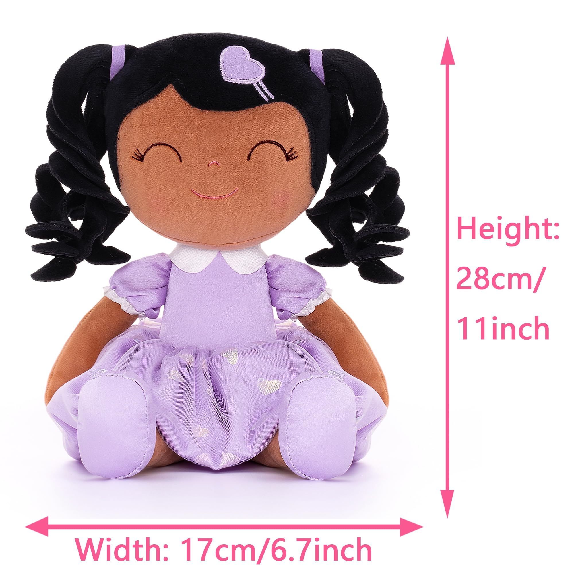 Foto 2 | Muñeca De Peluche Gloveleya Curly Girl 16, Color Morado Con Regalo De Amor - Venta Internacional.