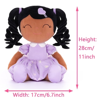 Foto 2 | Muñeca De Peluche Gloveleya Curly Girl 16, Color Morado Con Regalo De Amor - Venta Internacional.