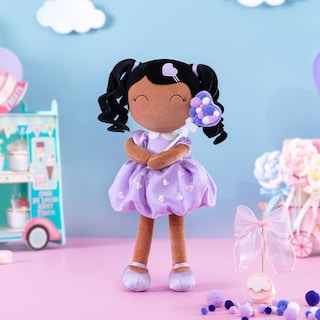 Foto 6 | Muñeca De Peluche Gloveleya Curly Girl 16, Color Morado Con Regalo De Amor - Venta Internacional.