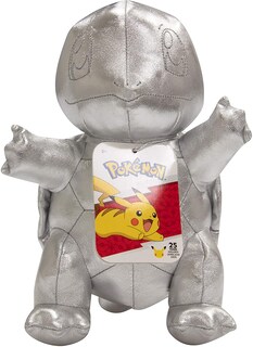 Foto 1 | Peluche Pokémon 25th Celebration Squirtle Plateado 20 Cm - Venta Internacional