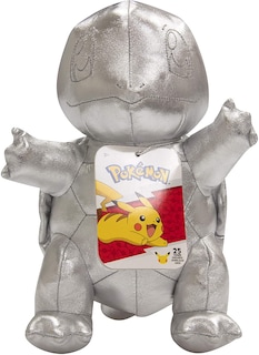 Foto 2 | Peluche Pokémon 25th Celebration Squirtle Plateado 20 Cm - Venta Internacional