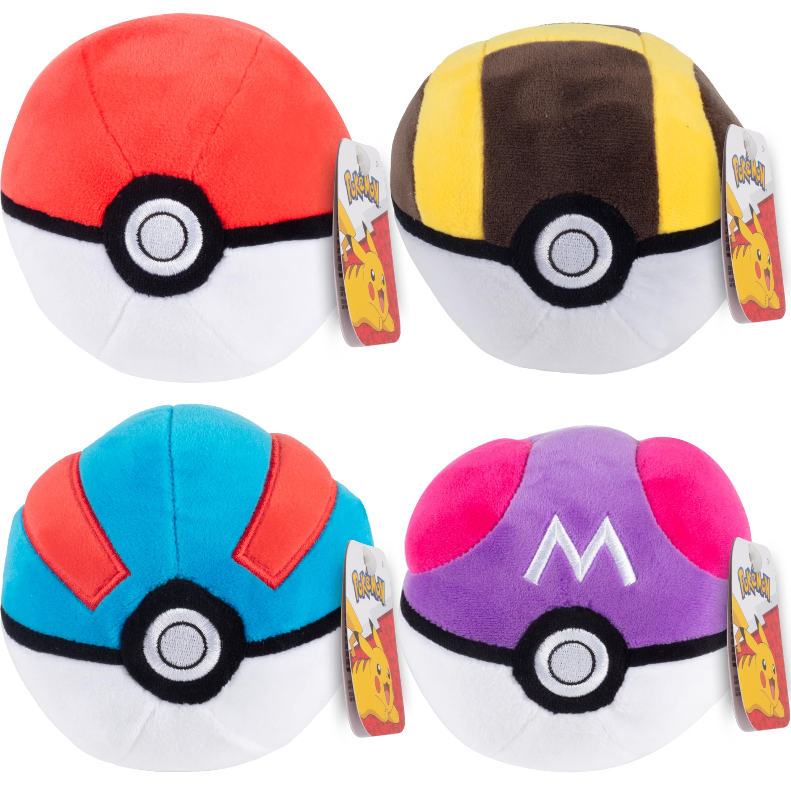 Foto 2 pulgar | Peluche Pokémon Ball Paquete de 4 - Venta Internacional