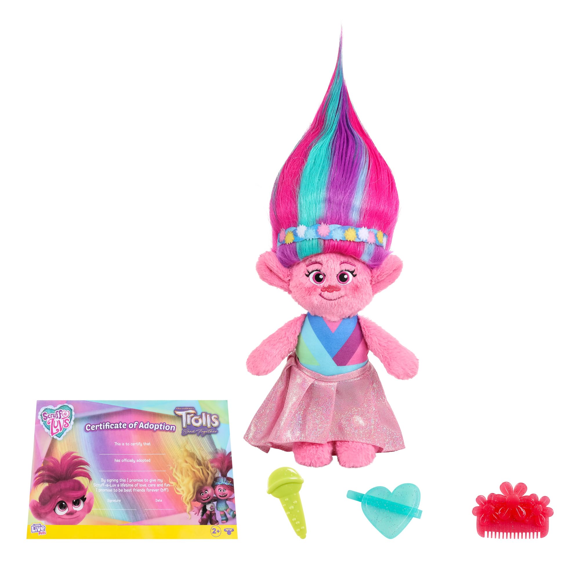 Foto 3 pulgar | Muñeca de Peluche Little Live Pets Scruff-A-Luvs Trolls Band Trolls - Venta Internacional