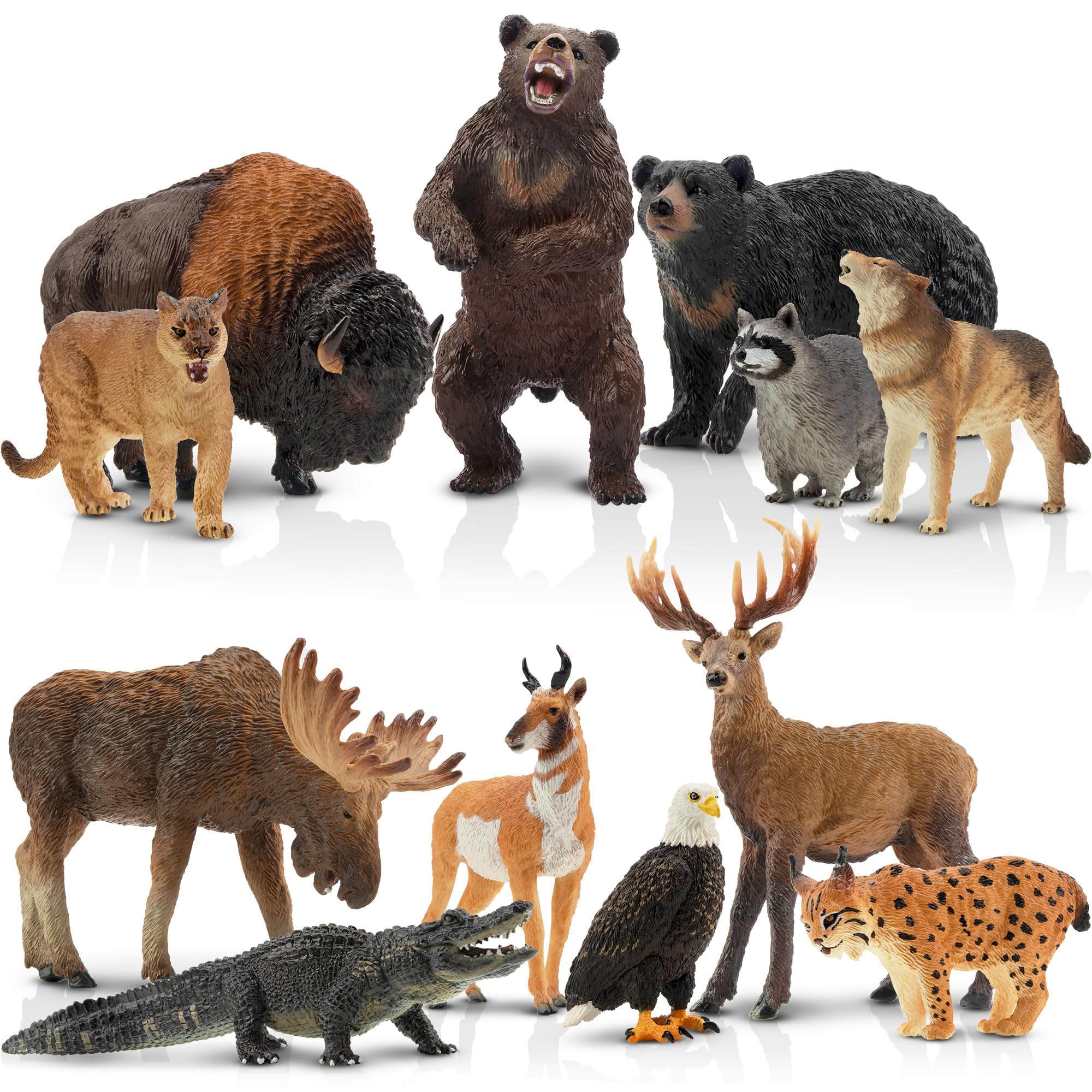 Foto 2 pulgar | Figuras de Animales 12 Piezas-Venta Internacional