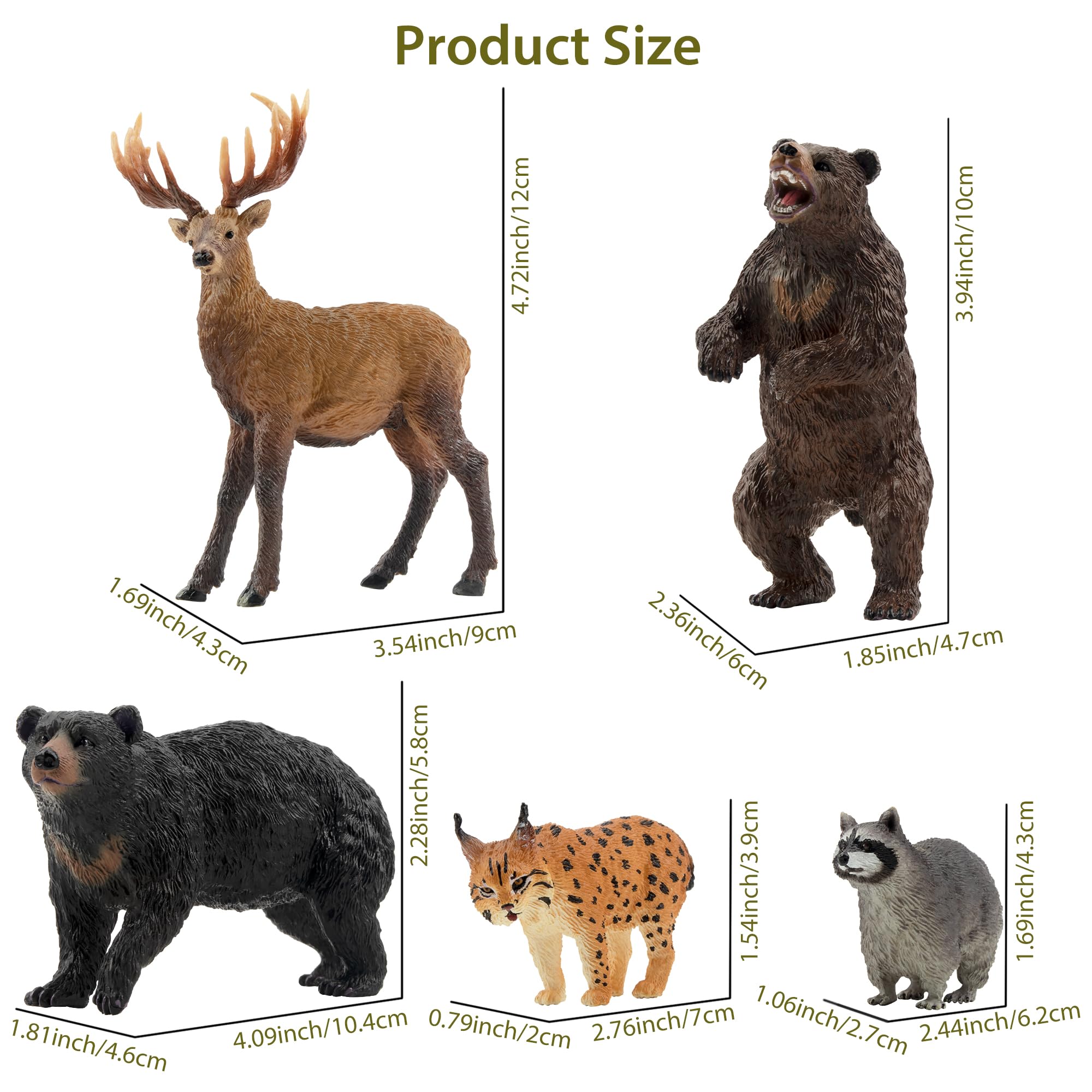 Foto 3 pulgar | Figuras de Animales 12 Piezas-Venta Internacional