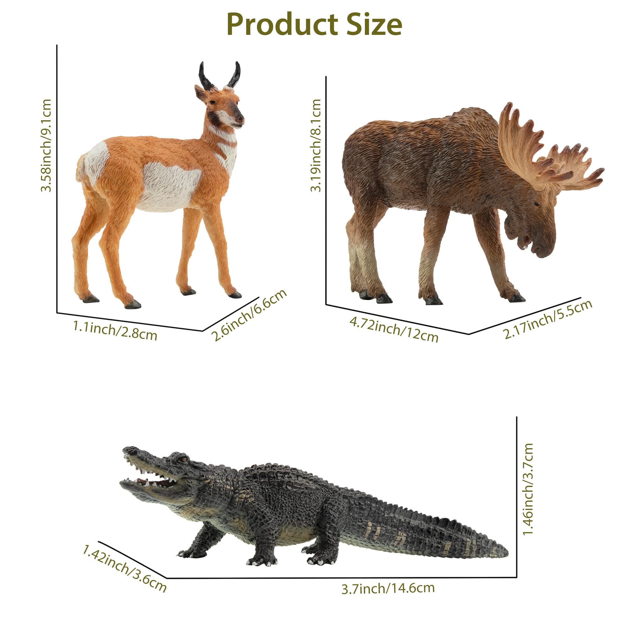 Foto 4 pulgar | Figuras de Animales 12 Piezas-Venta Internacional