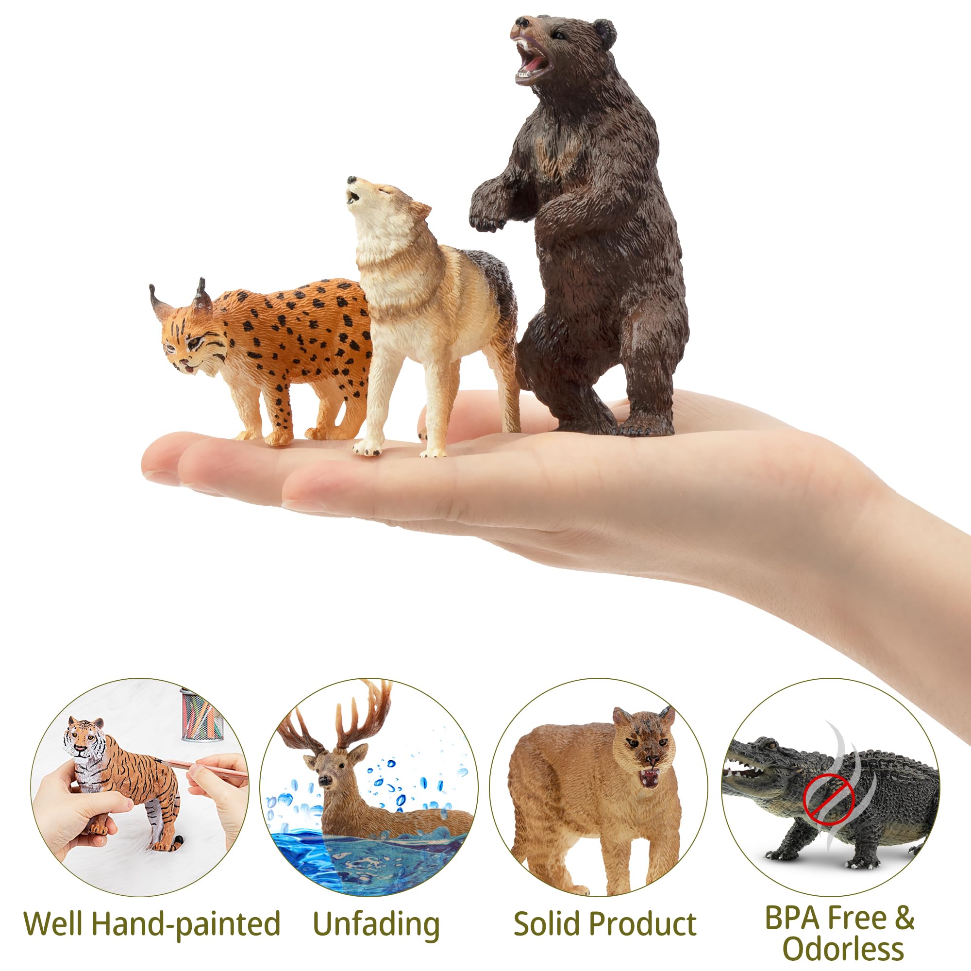Foto 5 pulgar | Figuras de Animales 12 Piezas-Venta Internacional