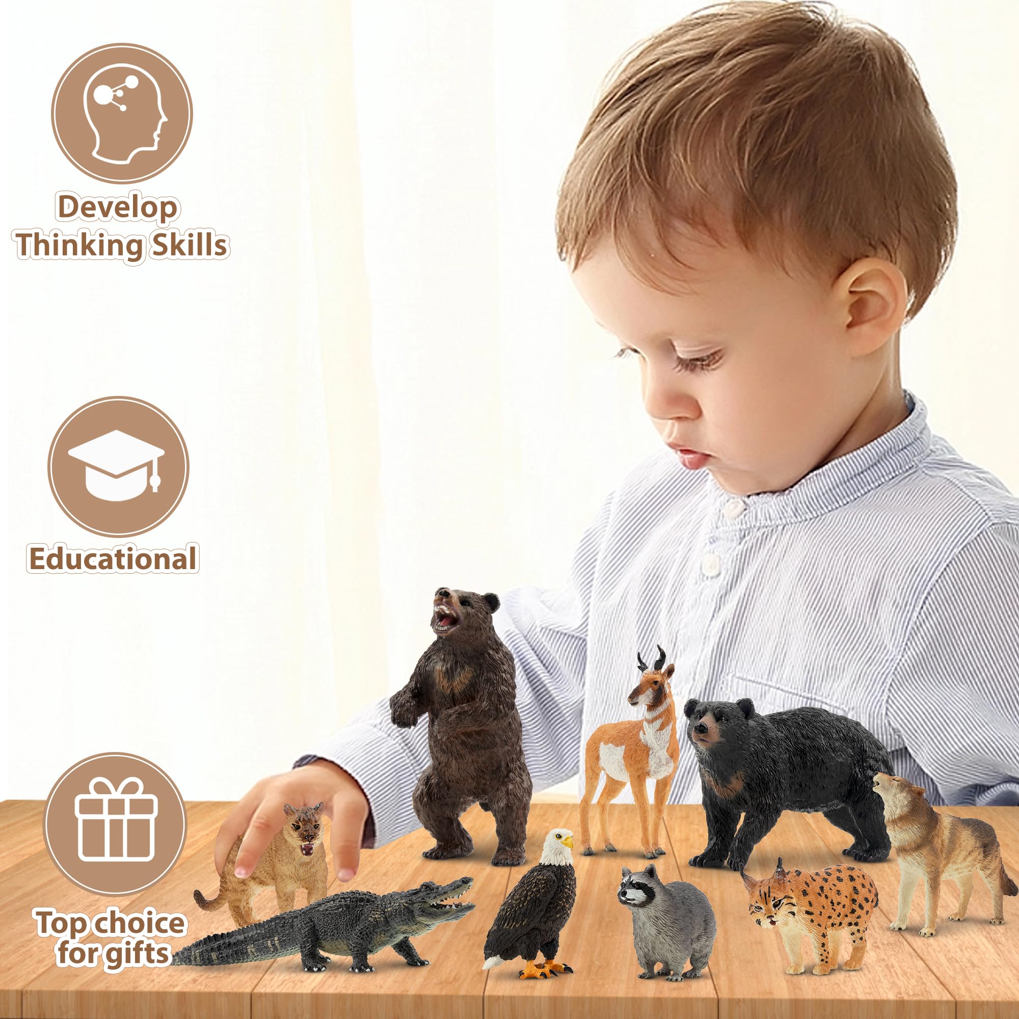 Foto 8 pulgar | Figuras de Animales 12 Piezas-Venta Internacional
