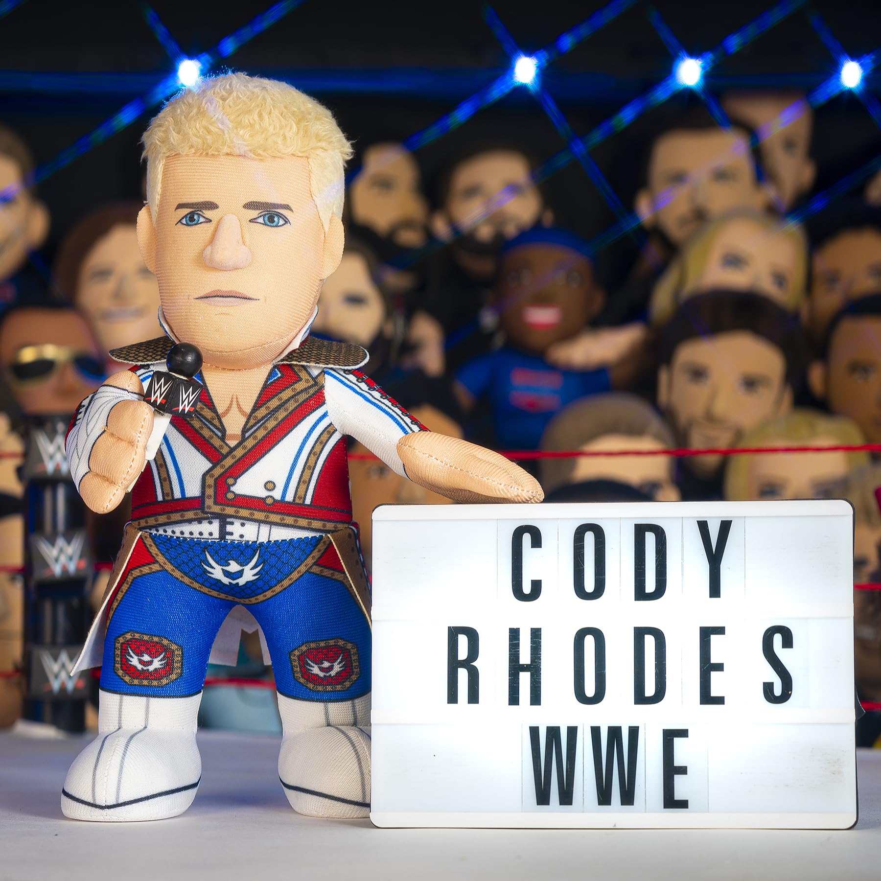 Foto 3 pulgar | Figura De Peluche Bleacher Creatures Wwe Cody Rhodes De 10 Cm De Altura - Venta Internacional