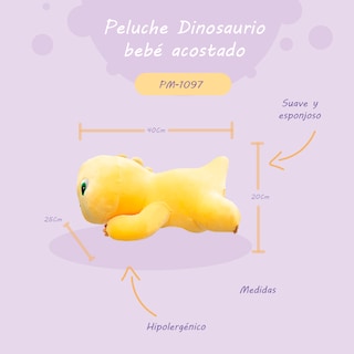 Foto 2 | Dinosaurio de Peluche Amarillo
