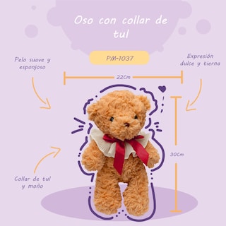 Foto 2 | Osito De Peluche Vintage Café Tierno Y Suave Detalle 30cm