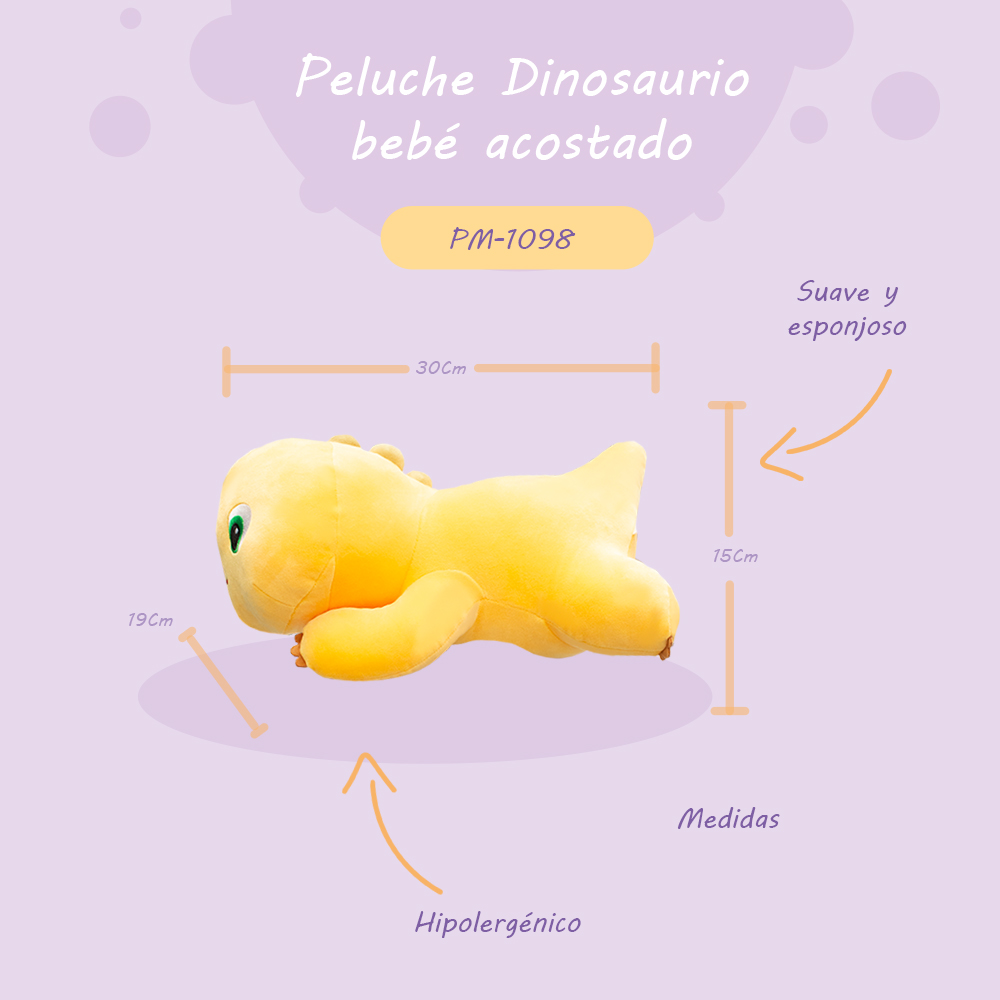 Foto 3 pulgar | Dinosaurio de Peluche Amarillo