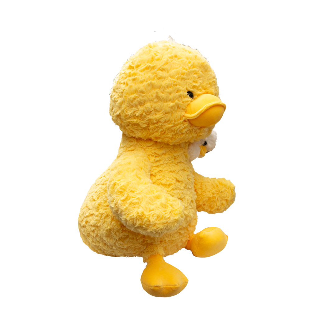 Foto 4 pulgar | Pato De Peluche Con Patito En Hombro Tierno Y Esponjoso