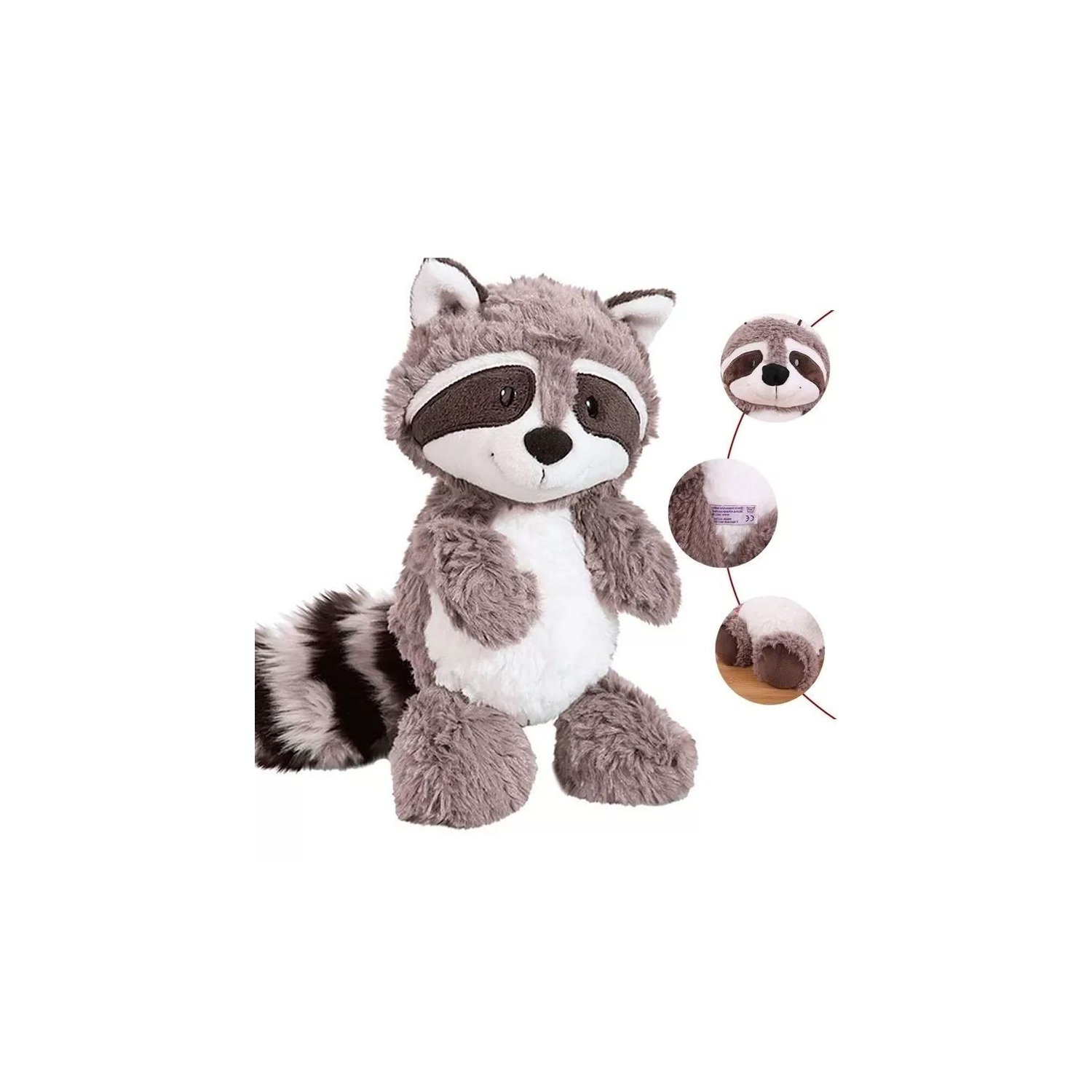 Peluche con Forma de Mapache Gris - Venta Internacional