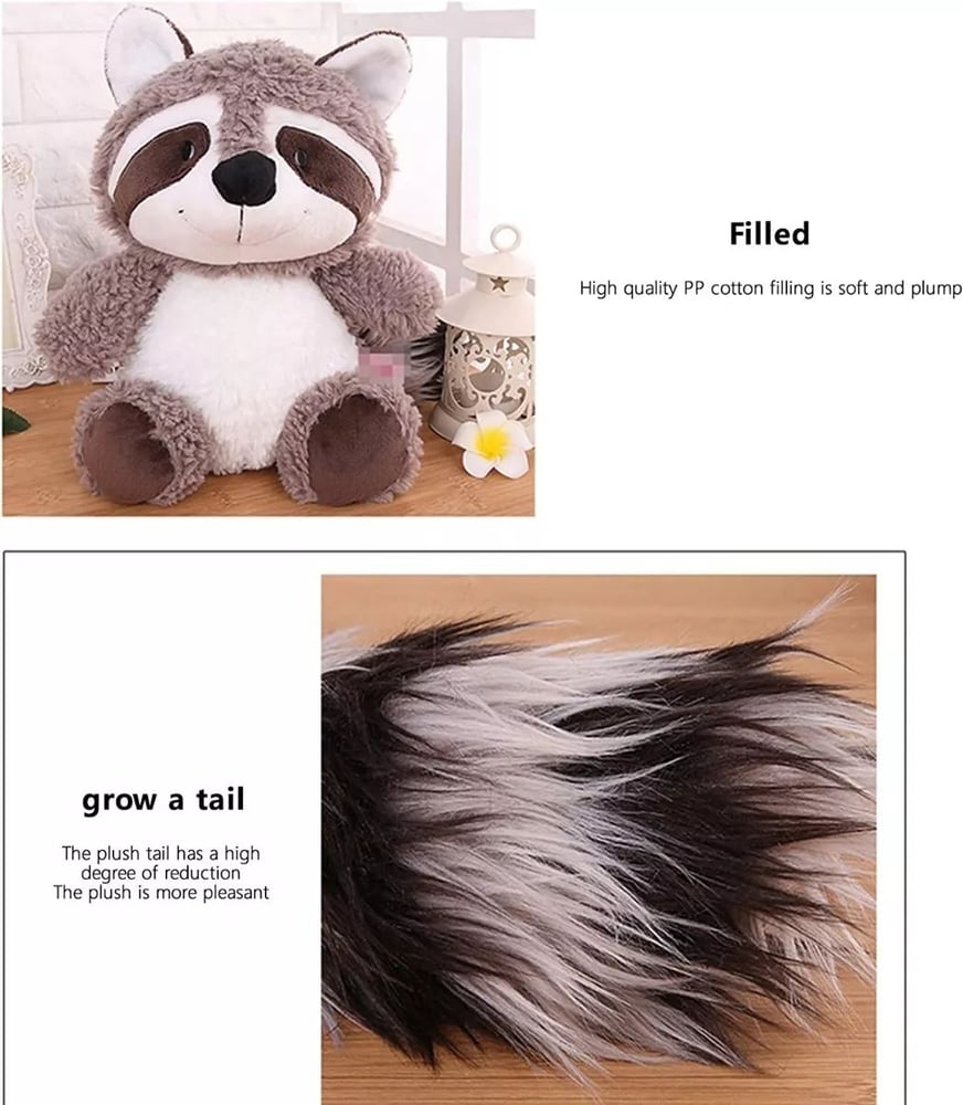 Foto 4 pulgar | Peluche con Forma de Mapache Gris - Venta Internacional