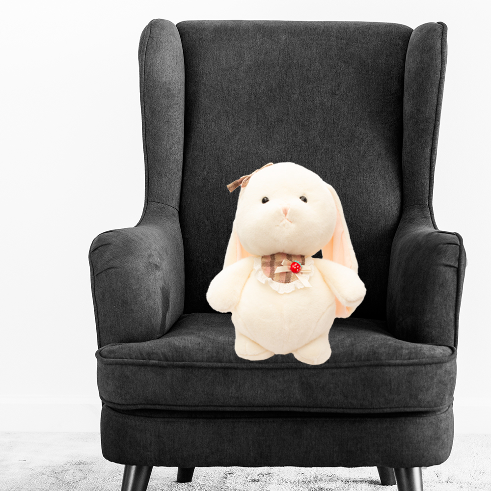 Foto 4 | Conejito De Peluche Vintage 35cm Suave Y Esponjoso Color Blanco