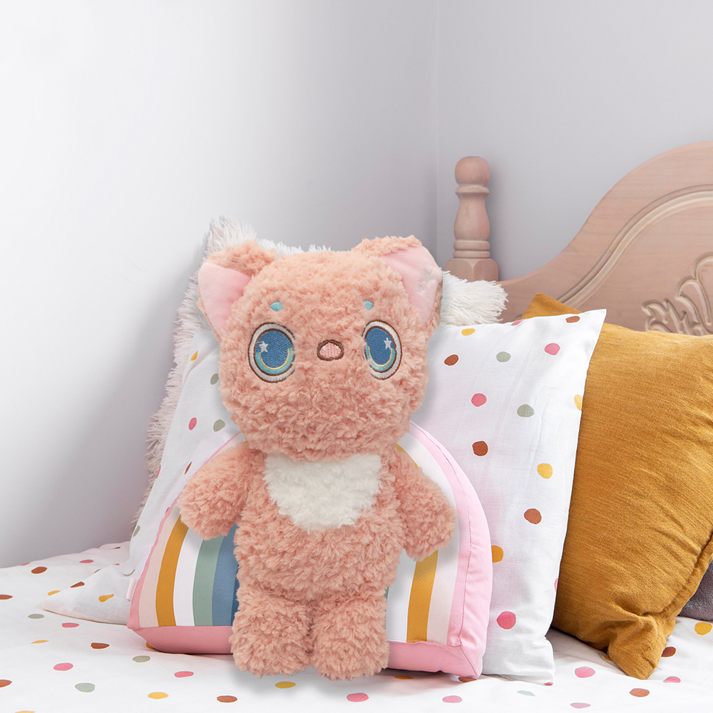 Foto 5 pulgar | Oso De Peluche Rosa Tierno Pelaje Colorido Y Divertido Detalle