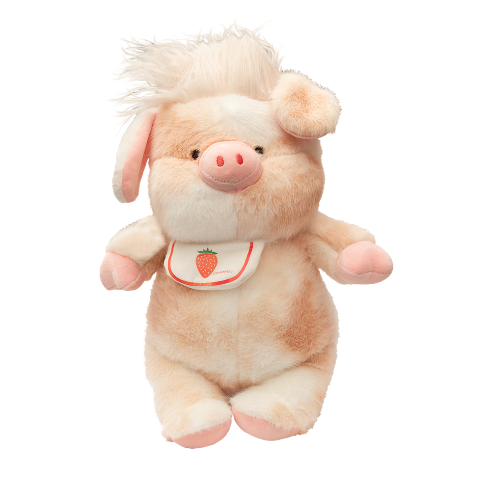 Foto 2 pulgar | Puerquito De Peluche Con Babero Ultra Suave Y Esponjoso