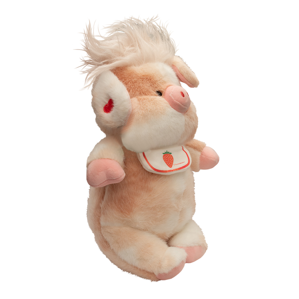 Foto 4 pulgar | Puerquito De Peluche Con Babero Ultra Suave Y Esponjoso