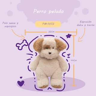 Foto 2 | Peluche de Perrito Peludo Tierno y Ultra Suave