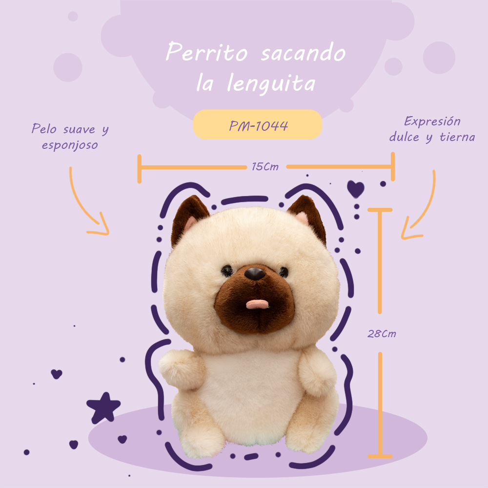 Foto 3 pulgar | Peluche De Perrito Tierno Esponjoso Y Suave 28cm