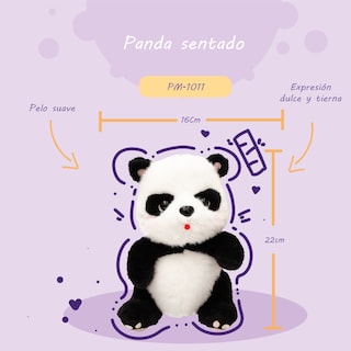 Foto 2 | Oso Panda de Peluche Suave y Tierno