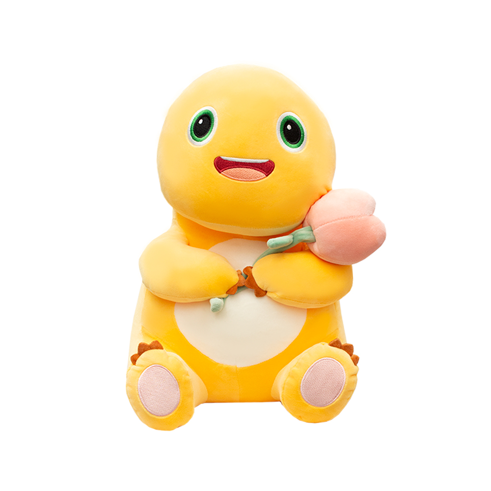 Dinosaurio de Peluche con Flor Amarillo