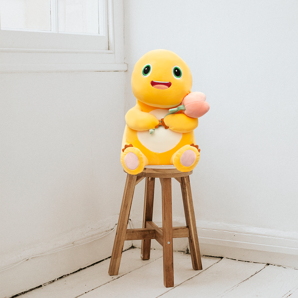 Foto 5 pulgar | Dinosaurio de Peluche con Flor Amarillo