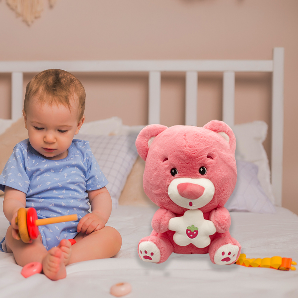 Foto 4 | Oso Tierno De Peluche Con Flor Super Suave Y Esponjoso 33cm