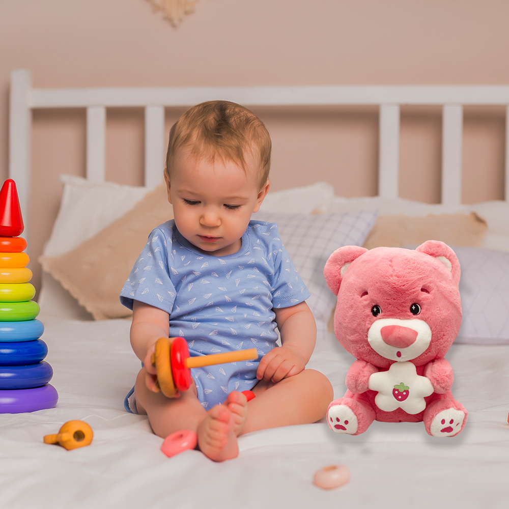Foto 5 pulgar | Oso Tierno De Peluche Con Flor Super Suave Y Esponjoso 22cm