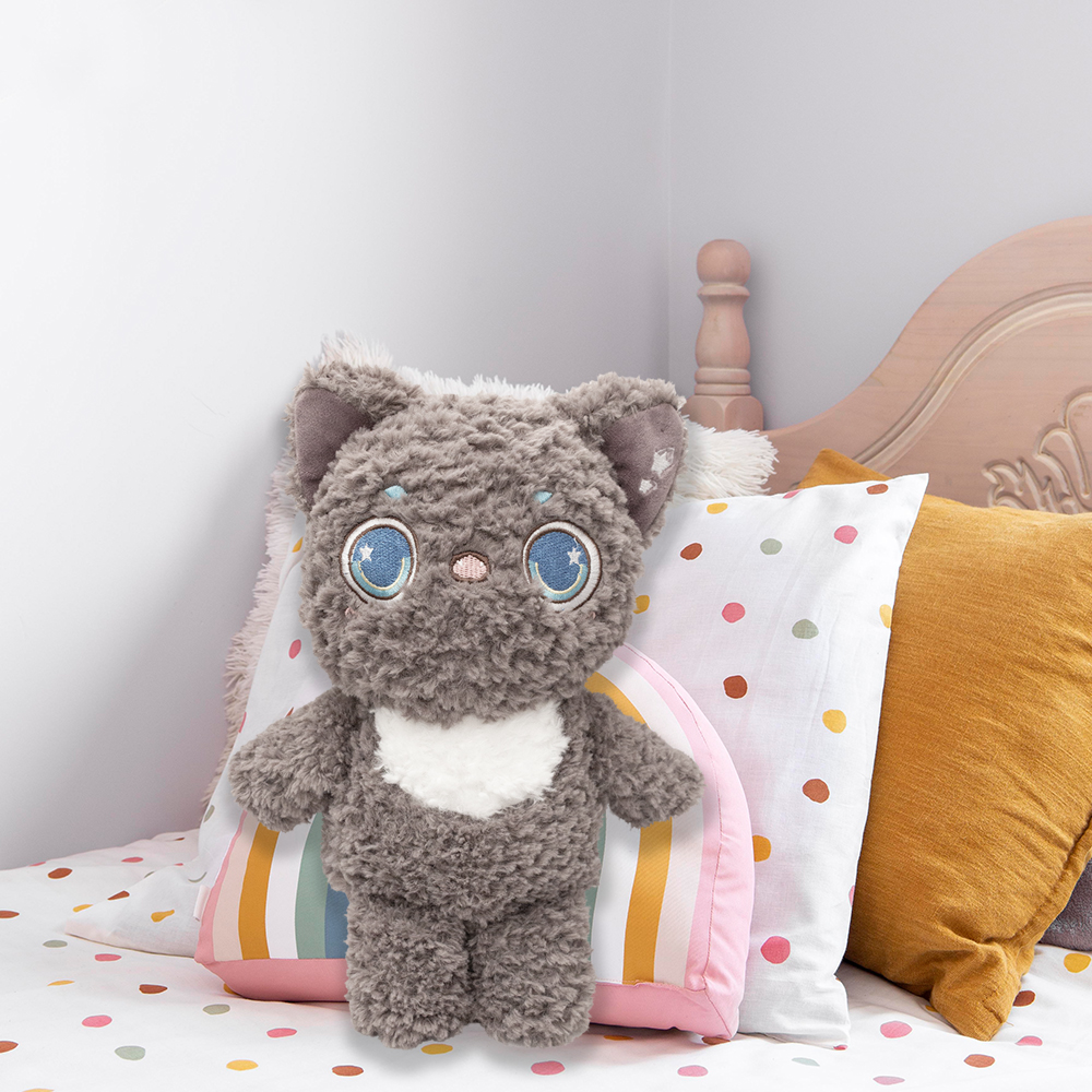 Foto 5 pulgar | Oso De Peluche Gris Tierno Pelaje Colorido Y Divertido Detalle