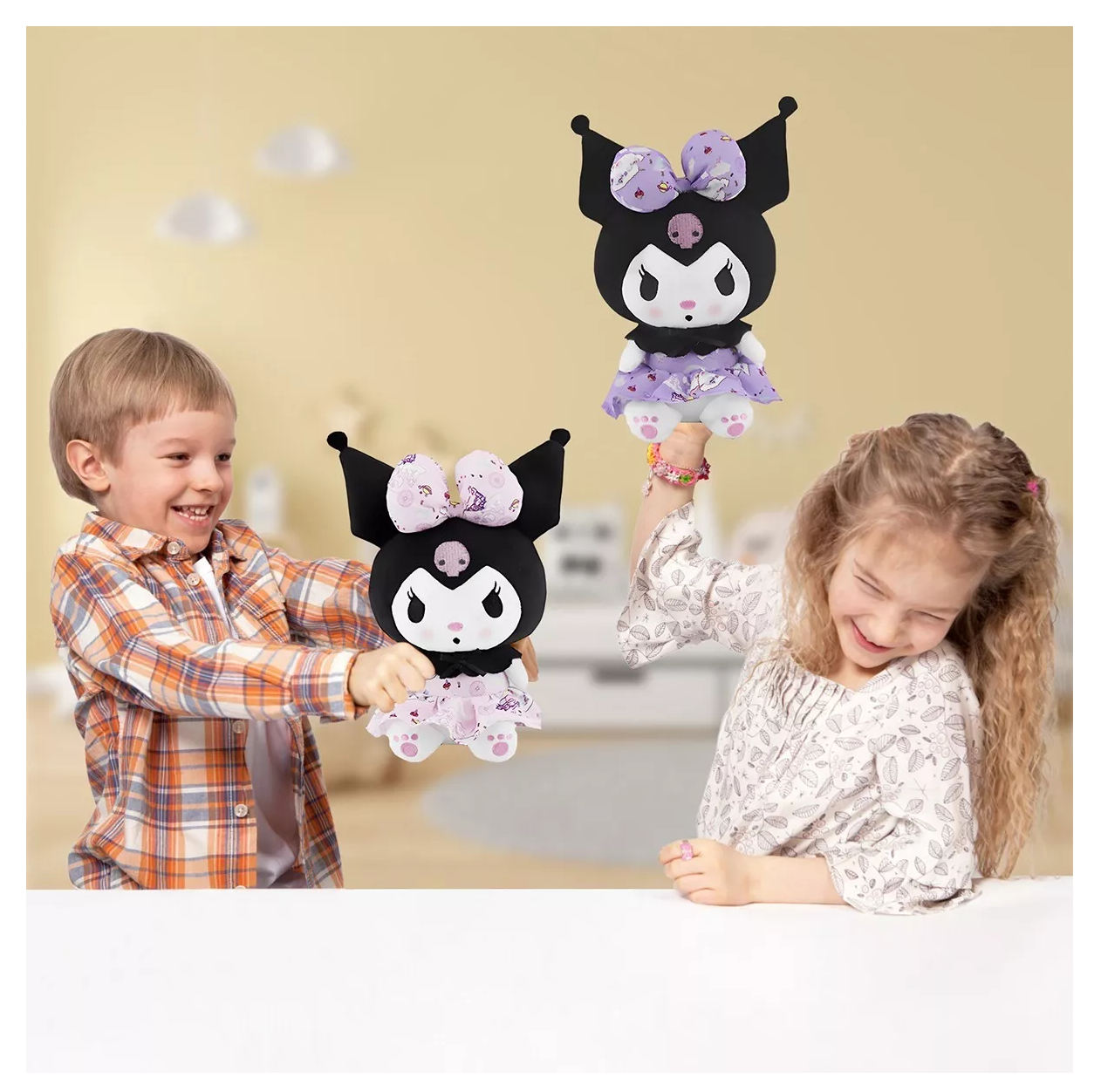 Foto 4 | Peluche Kuromi Lovely 2 piezas Rosa y Morado con Falda