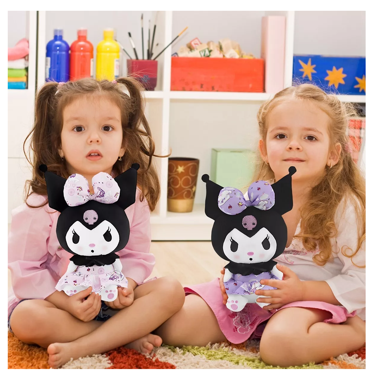 Foto 5 | Peluche Kuromi Lovely 2 piezas Rosa y Morado con Falda