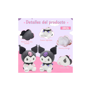 Foto 2 | Peluche Kuromi Lovely 2 piezas Rosa y Morado