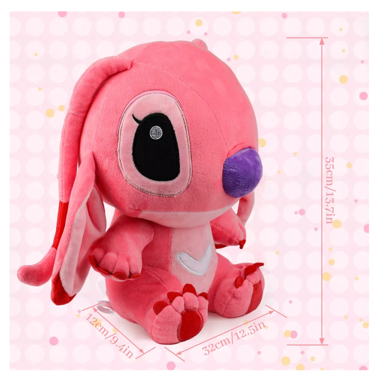 Foto 3 pulgar | Peluche Stitch Ángela Kawaii 35 cm Rosa