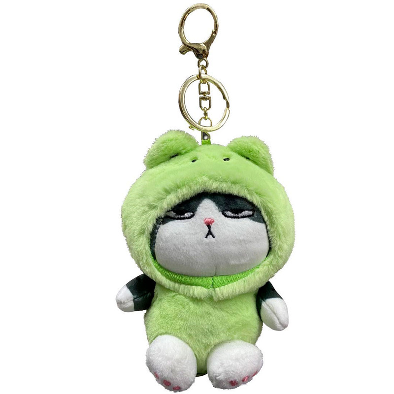 Peluche Llavero Economico Lucifer Con Disfraz De Rana Verde 12 Cm