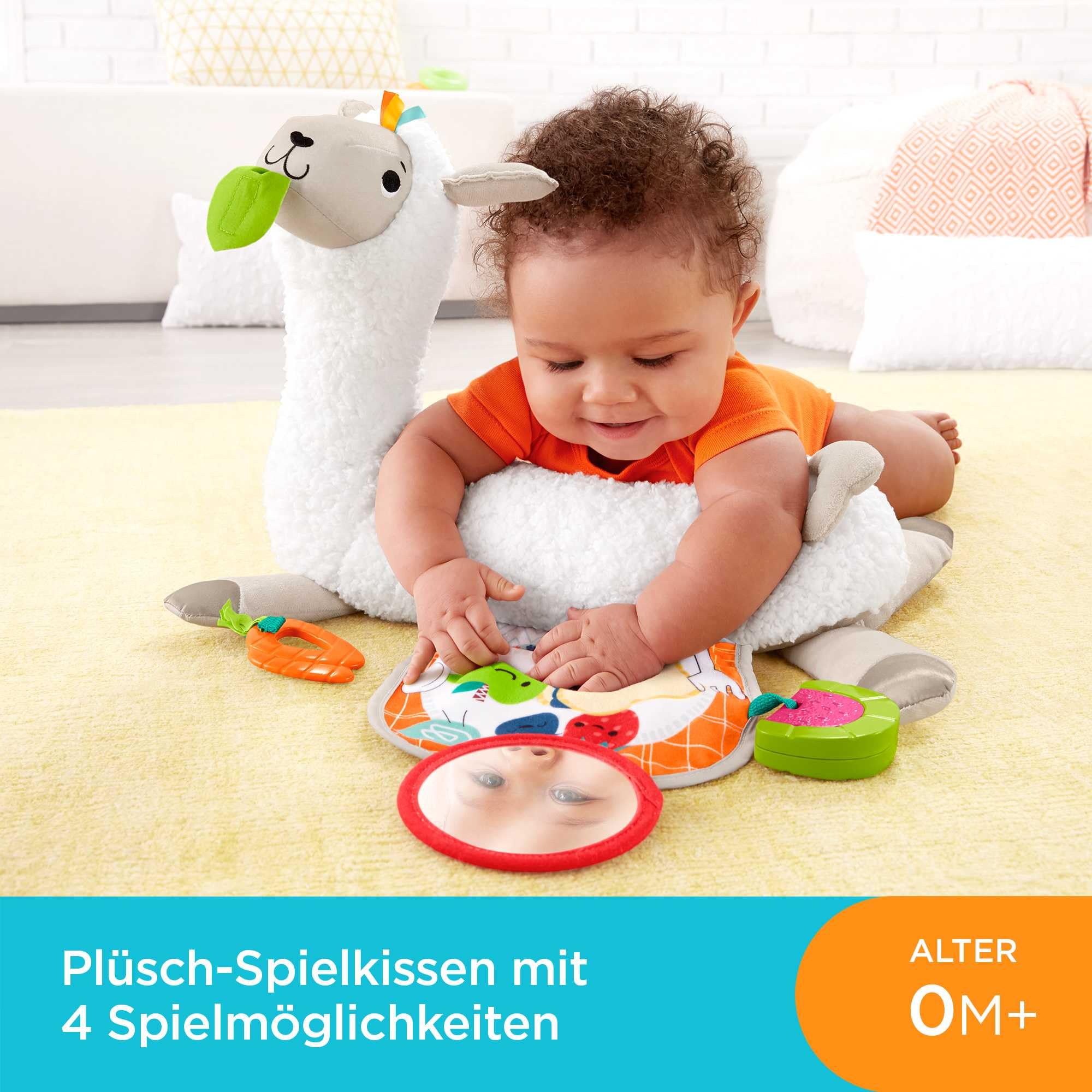 Foto 2 | Juguete para Bebés Fisher-Price Grow With Me Tummy Time Llama - Venta Internacional