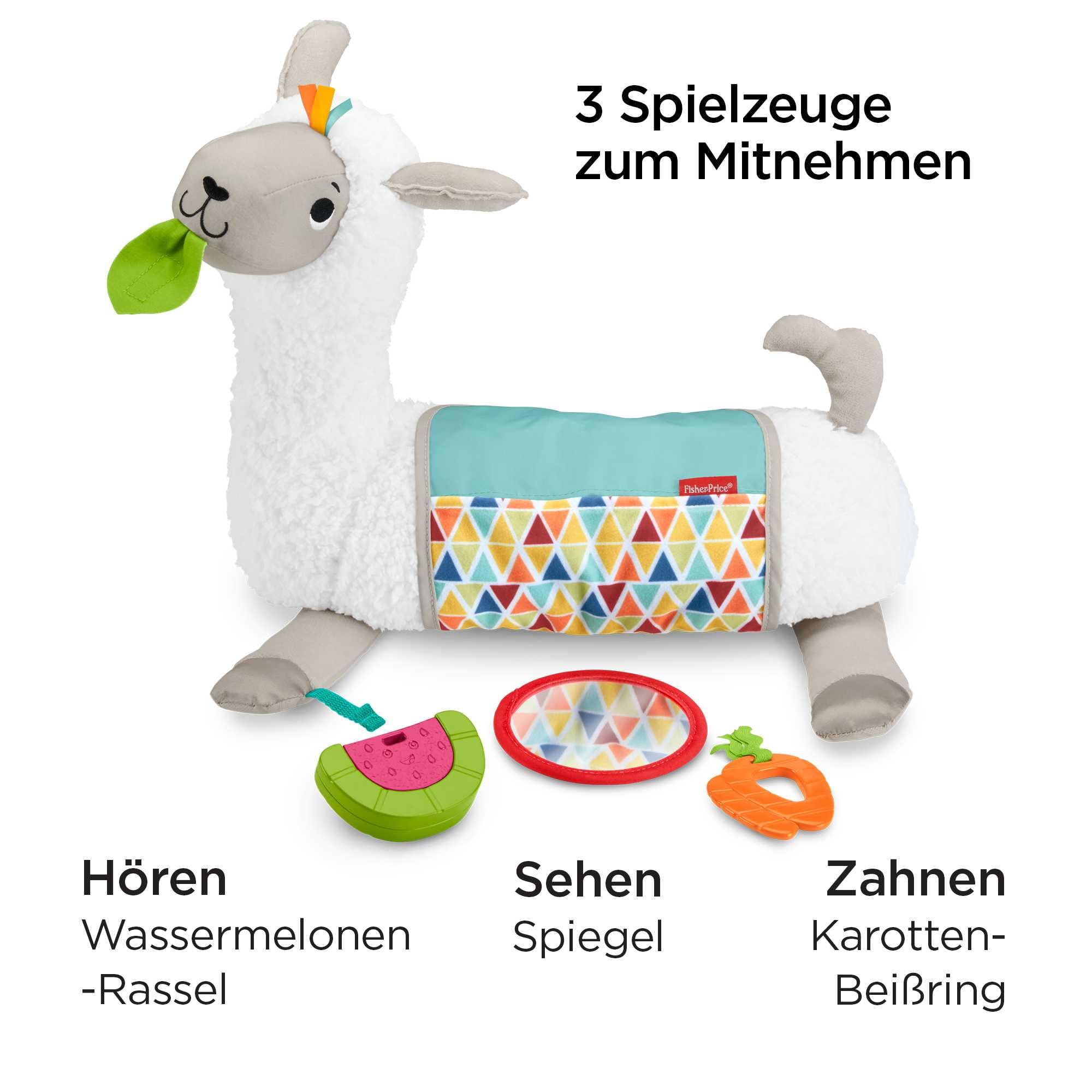 Foto 4 pulgar | Juguete para Bebés Fisher-Price Grow With Me Tummy Time Llama - Venta Internacional