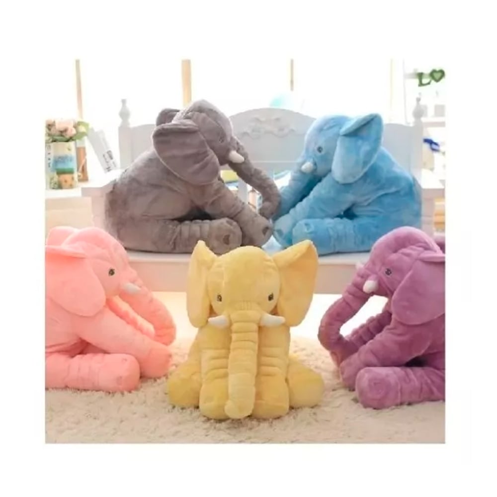 Foto 4 pulgar | Almohada de Felpa con Diseño de Elefante Amarillo Apego Emocional 50 X 20 cm - Venta Internacional