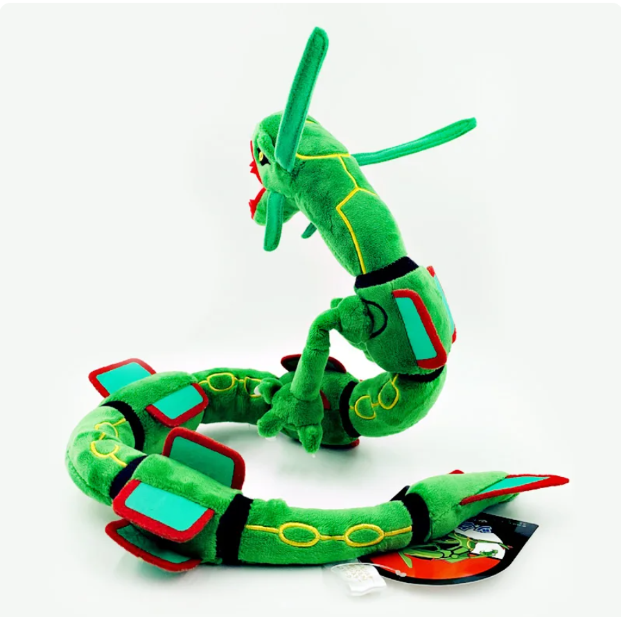 Foto 4 pulgar | Peluche Pokémon Rayquaza Esmeralda