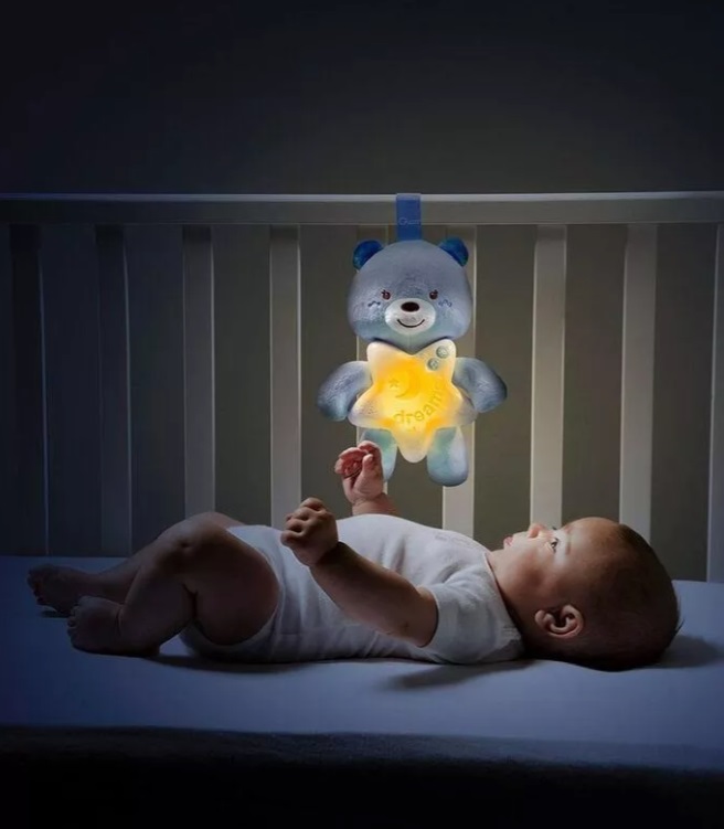 Foto 2 | Osito Peluche Colgante Chicco Buenas Noches Luz Sonido Azul