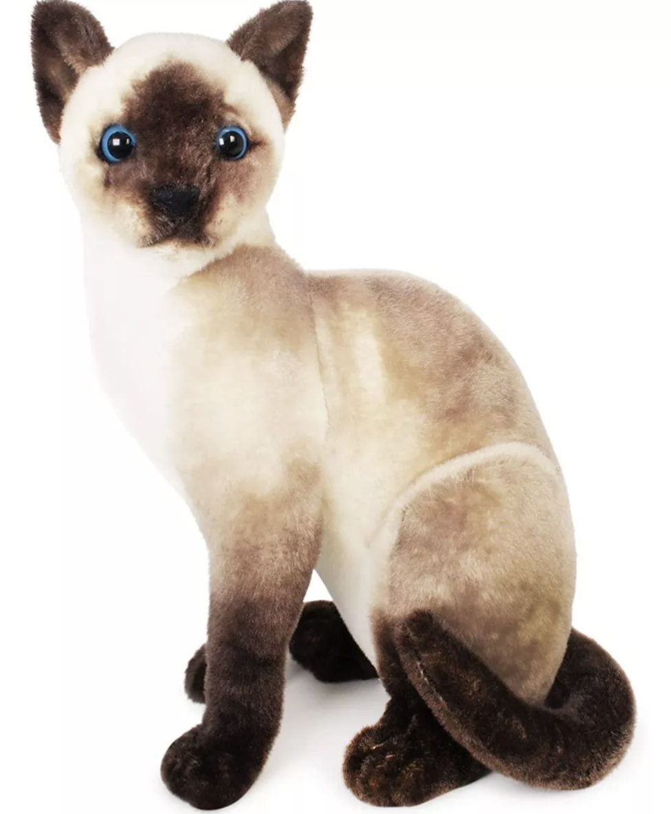 Foto 2 pulgar | Gato De Peluche Realista Siamés Viahart 36 Cm Color Stefan Siamese T