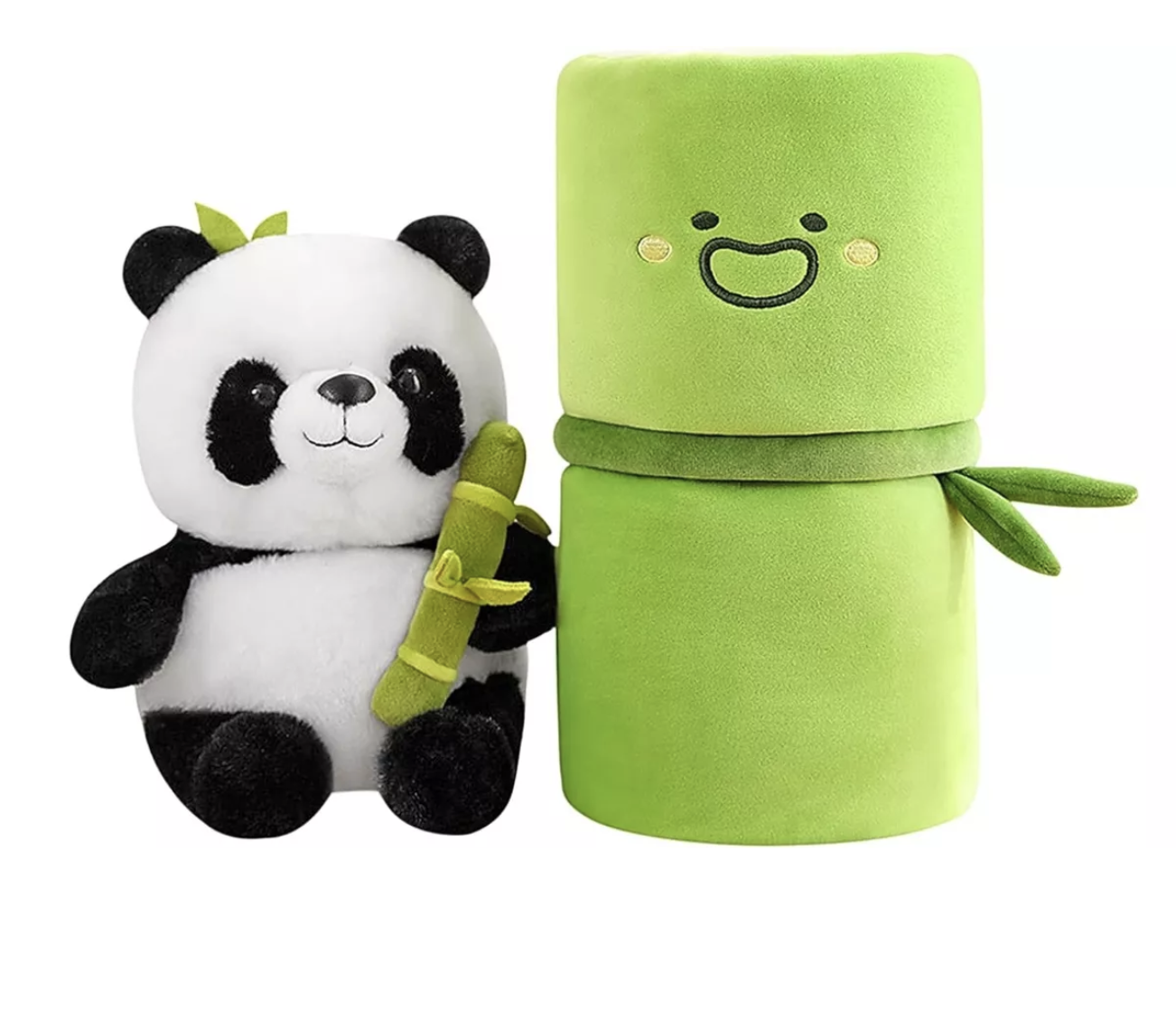 Muñeco Panda Y Almohada De Felpa De Bambú Regalo Niños  25cm T