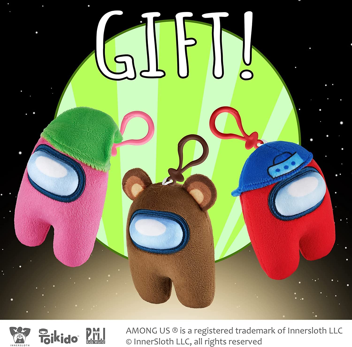 Foto 6 pulgar | Coleccionables De Peluche Con Clip P.m.i. Among Us, 5 Pulgadas De Alto Y 3/6 Pulgadas - Venta Internacional.