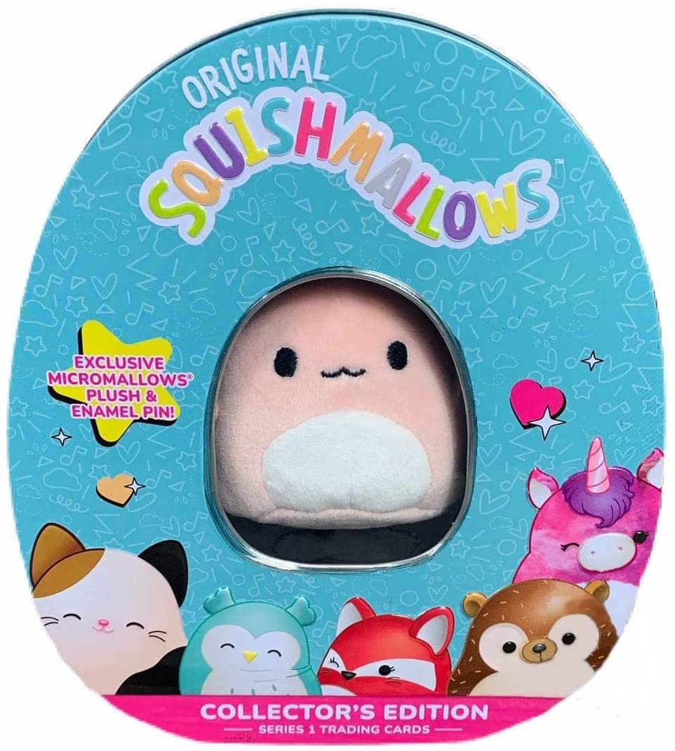 Set De Latas De Coleccionista Squishmallows Kellytoy Con Alfileres Y Tarjetas - Venta Internacional.