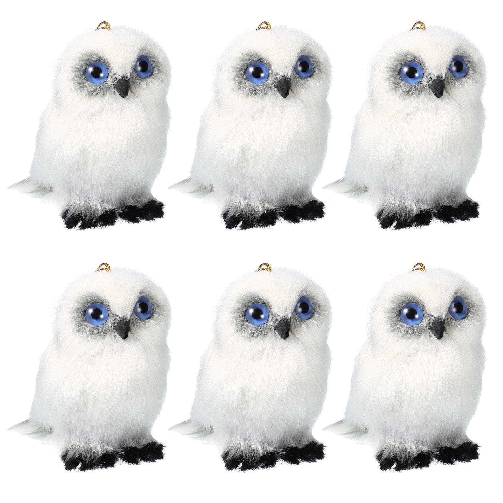 Foto 1 | Peluche Skylety, Minibúho, Gris Y Blanco, 8 Cm, 6 Unidades - Venta Internacional.