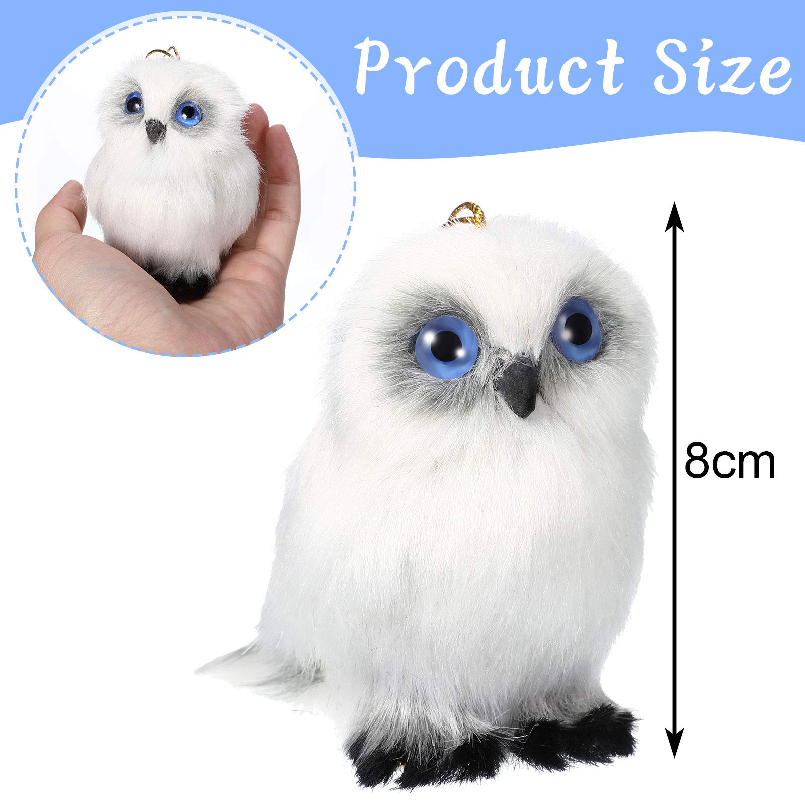 Foto 3 pulgar | Peluche Skylety, Minibúho, Gris Y Blanco, 8 Cm, 6 Unidades - Venta Internacional.